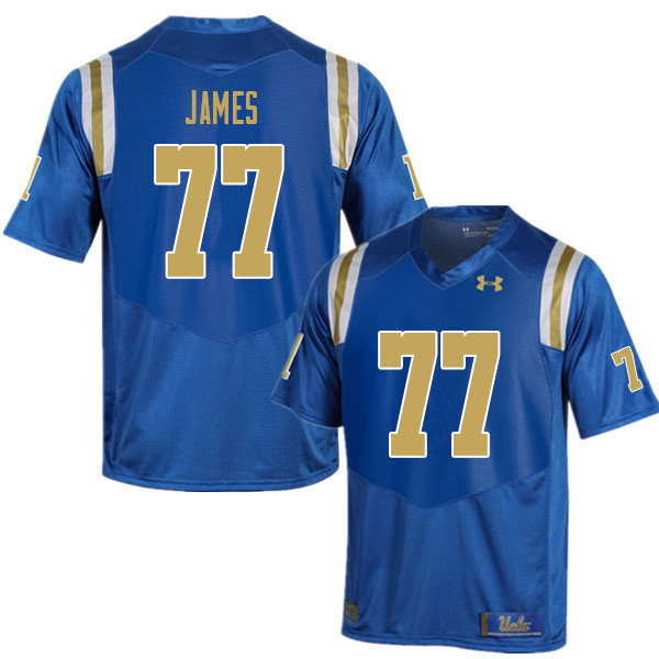 Men #77 Andre James UCLA Bruins College Football Jerseys Sale-Blue